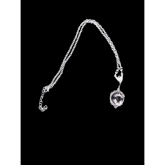 Gothic Bat Cameo Necklace Silver Black Victorian Witchcore Vampirecore NEW - Picture 5 of 9